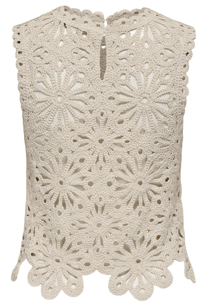 ONL30 LEILANI S/L EMB TOP WVN 15367087 CREME